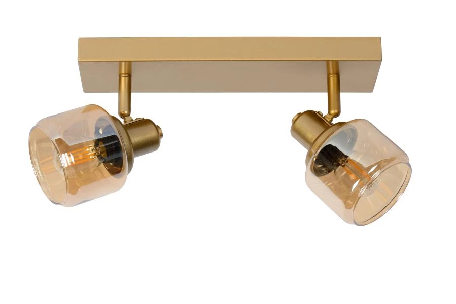 Lucide BJORN - Ceiling spotlight - 2xE14 - Matt Gold / Brass - off